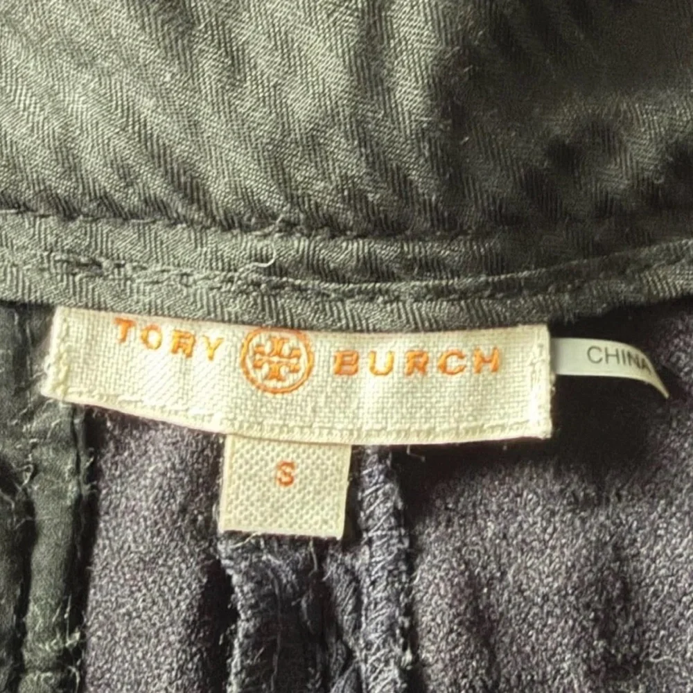 Tory Burch Kayden Basketweave Navy Pants (Small)